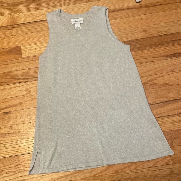 Peck & Peck silver sleeveless top - Picture 8 of 8